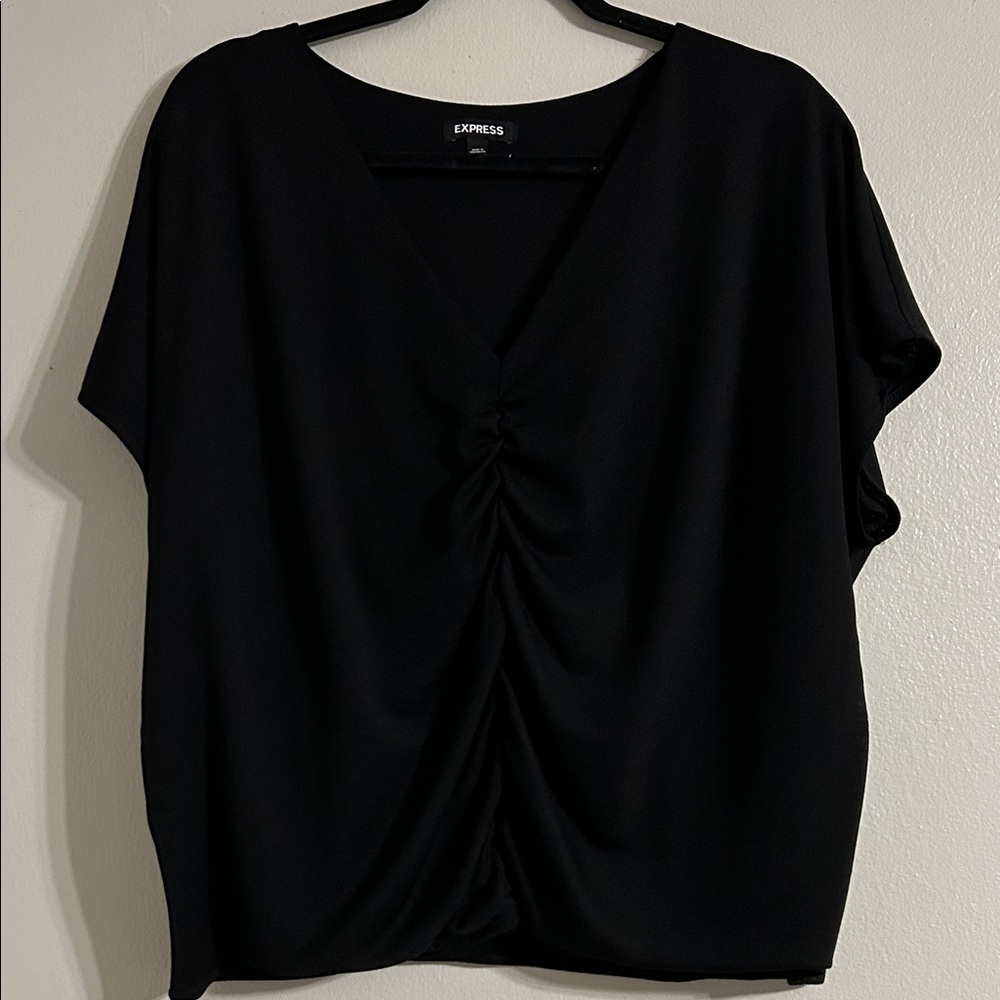 Express Black Ruched Women's Blouse size XL